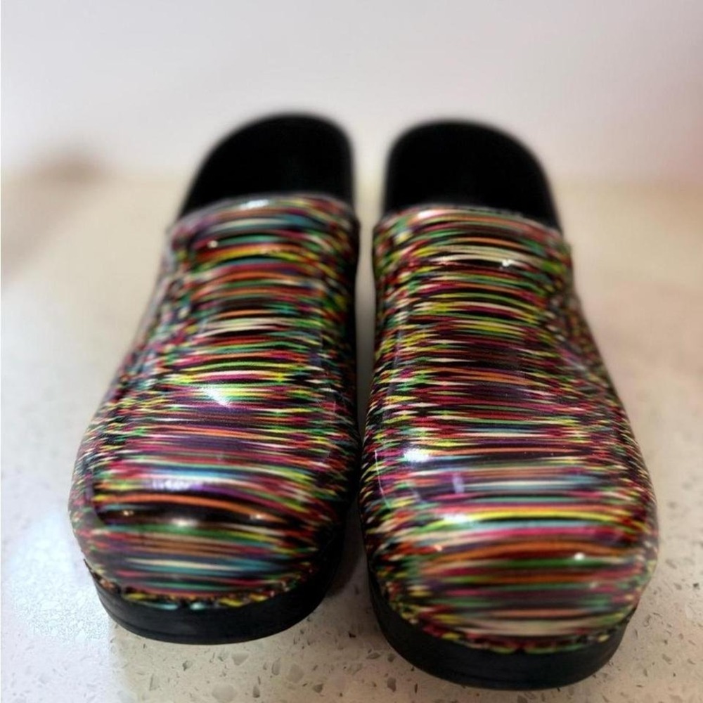 Dansko Clogs Sz 38 Workwear Durable Multicolor‎ Groovy Colorful Professional